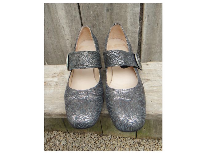 Autre Marque Décolleté Baby D'Chicas Pelle Cangiante 39 Metallico - vista 3