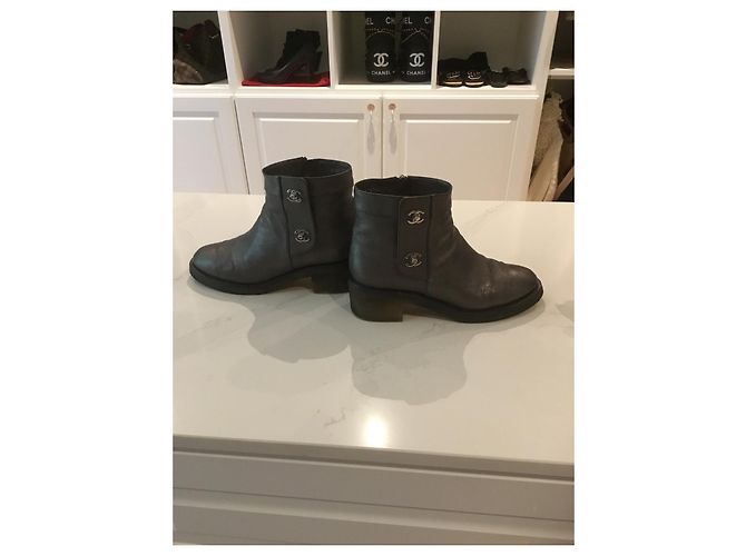 Chanel Stiefeletten Grau - Ansicht 4