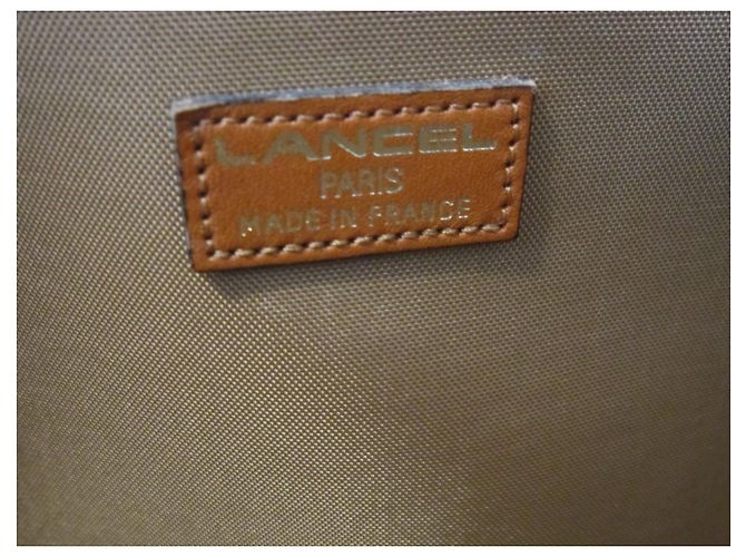 Porte-documents Lancel Caramel en toile - vue 4