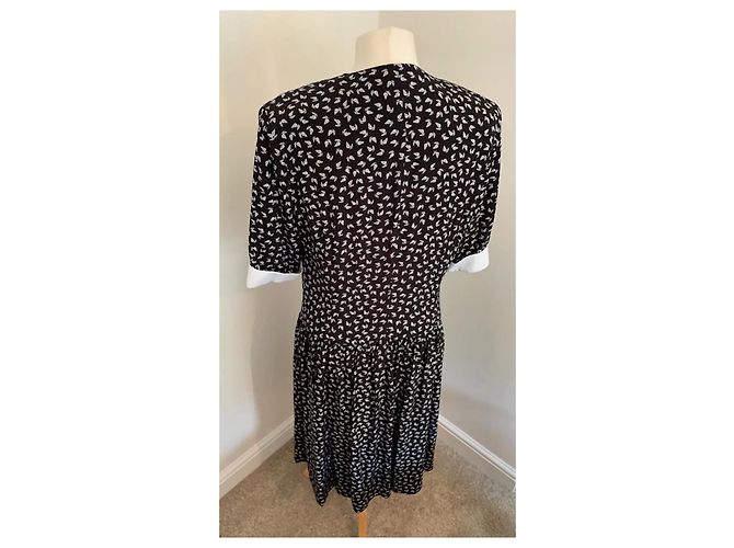 KL by Karl Lagerfeld Vintage-Kleid Schwarz Weiß - Ansicht 2
