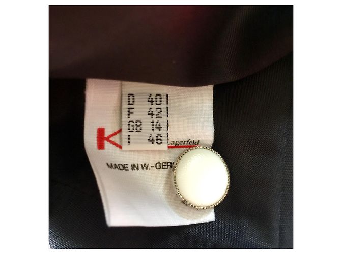 KL by Karl Lagerfeld Vintage-Kleid Schwarz Weiß - Ansicht 4