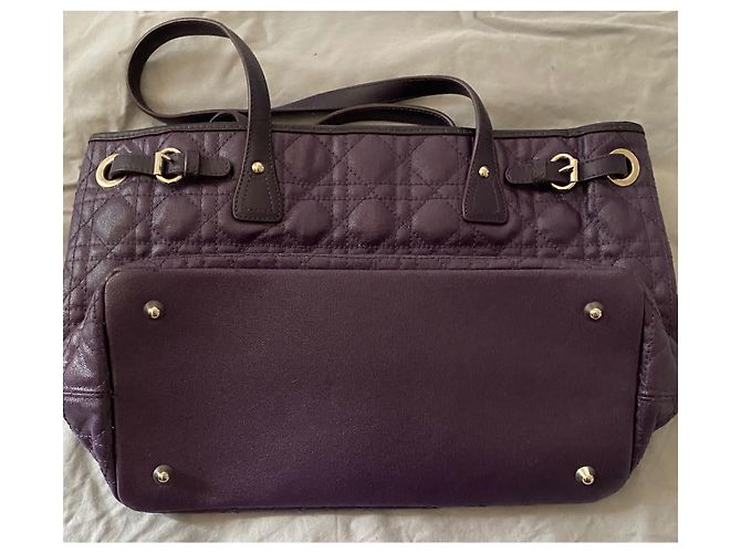 Christian Dior Tote Bag Panarea Medium de lona violeta Púrpura - vista 4