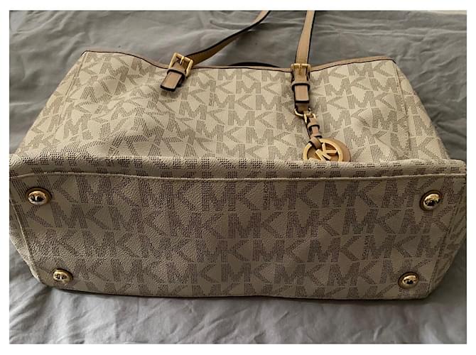 Michael Kors Monogramm Handtasche Eggshell Aus weiß - Ansicht 4