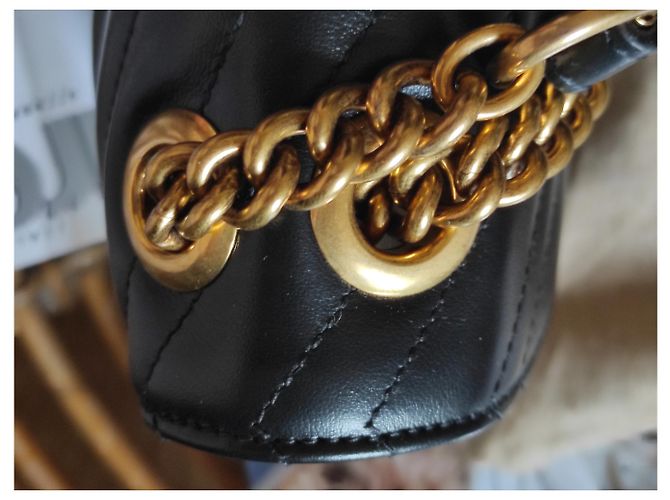 Gucci Borsa marmont 26 cm nera - vista 12