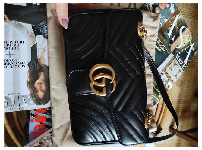 Gucci Borsa marmont 26 cm nera - vista 16