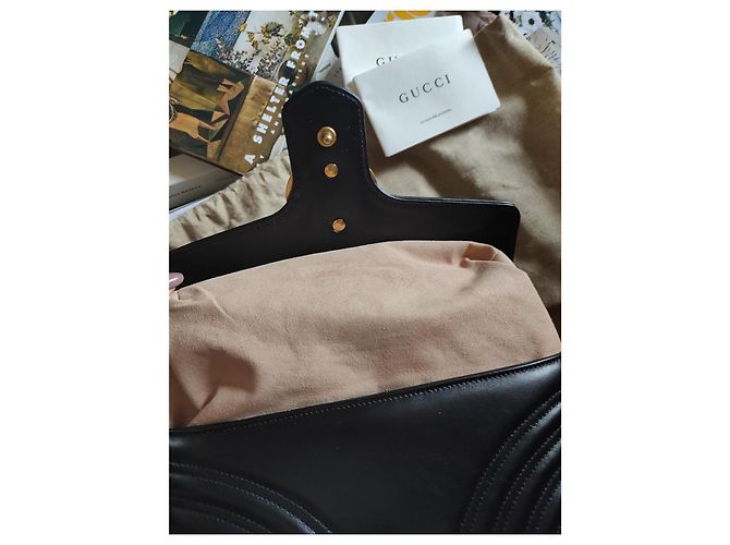 Gucci Borsa marmont 26 cm nera - vista 4