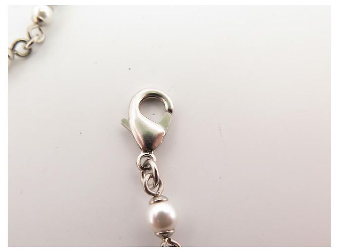 COLLANA CHANEL NUOVA PERLE SAUTOIR E CATENA METALLICA ARGENTO NUOVA COLLANA - vista 3