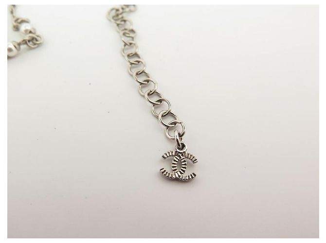 COLLANA CHANEL NUOVA PERLE SAUTOIR E CATENA METALLICA ARGENTO NUOVA COLLANA - vista 4