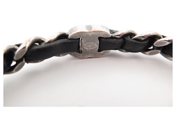BRAZALETE CON CIERRE TIMELESS CON LOGO CC DE CHANEL 18 ESCLAVA CADENA ENTRELAZADA CM Plata - vista 3