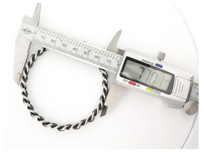 BRAZALETE CON CIERRE TIMELESS CON LOGO CC DE CHANEL 18 ESCLAVA CADENA ENTRELAZADA CM Plata - vista 6