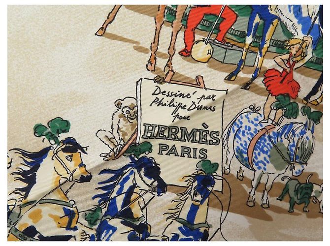 Hermès NUOVA SCIARPA HERMES CIRQUE MOLIER DUMAS CARRE 90 SCIARPA IN SETA A SCATOLA DI SETA BLU Blu navy - vista 4