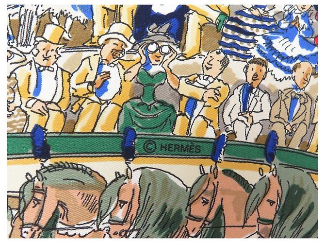 Hermès NUOVA SCIARPA HERMES CIRQUE MOLIER DUMAS CARRE 90 SCIARPA IN SETA A SCATOLA DI SETA BLU Blu navy - vista 5