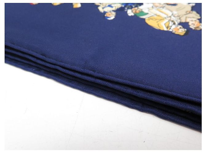Hermès NUOVA SCIARPA HERMES CIRQUE MOLIER DUMAS CARRE 90 SCIARPA IN SETA A SCATOLA DI SETA BLU Blu navy - vista 7