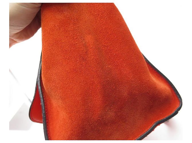 Céline BOLSA CELINE TRAPEZE MM EM PYTHON COURO E CAMURÇA LARANJA BOLSA BANDOULIERE - vista 11