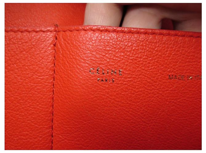 Céline BOLSA CELINE TRAPEZE MM EM PYTHON COURO E CAMURÇA LARANJA BOLSA BANDOULIERE - vista 18