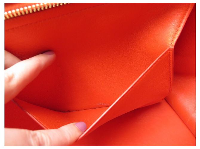 Céline BOLSA CELINE TRAPEZE MM EM PYTHON COURO E CAMURÇA LARANJA BOLSA BANDOULIERE - vista 19