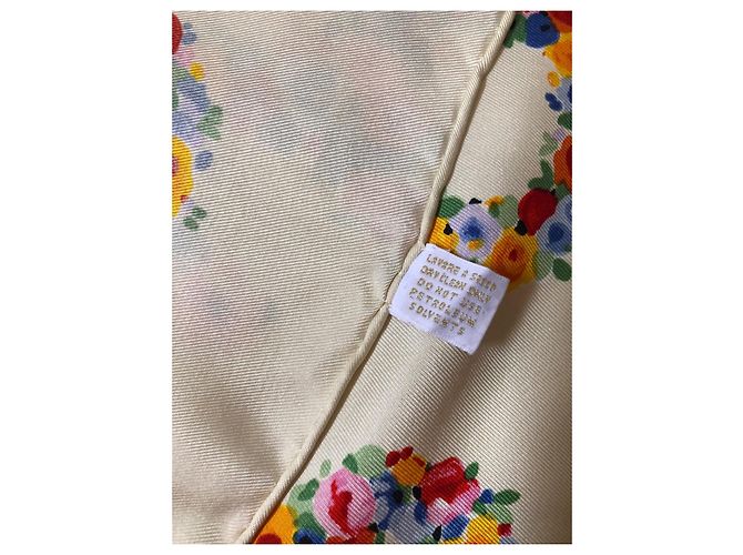 Gucci Seidenschal Blumenmuster mehrfarbig creme Mehrfarben - Ansicht 3