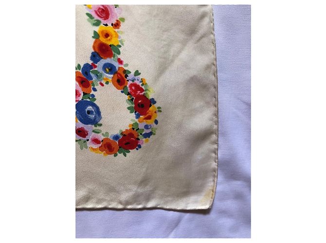 Gucci Seidenschal Blumenmuster mehrfarbig creme Mehrfarben - Ansicht 8