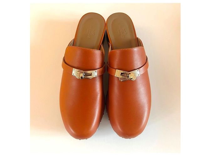 Hermès Carlotta clogs Light brown - view 4