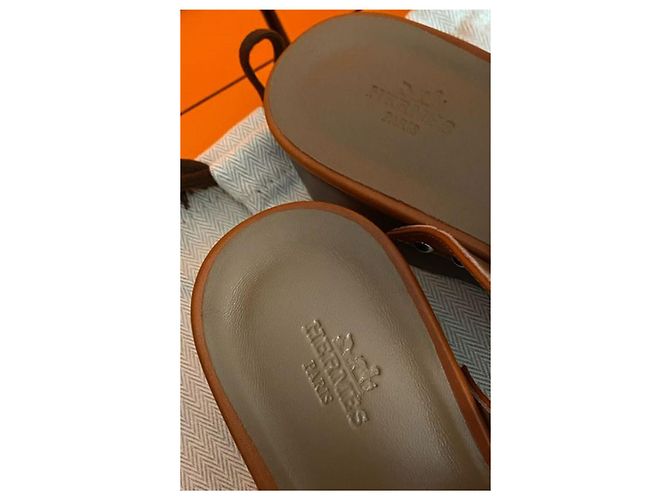 Hermès Carlotta clogs Light brown - view 6
