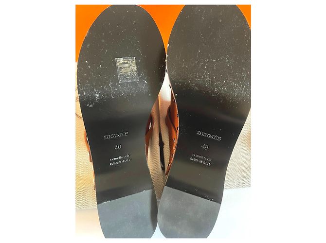 Hermès Carlotta clogs Light brown - view 7