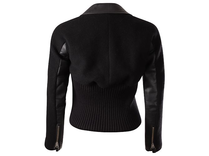 Junya Watanabe Comme des Garçon Kunstlederjacke in schwarzem Cupro - Ansicht 3