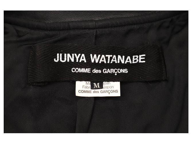 Junya Watanabe Comme des Garçon Kunstlederjacke in schwarzem Cupro - Ansicht 4