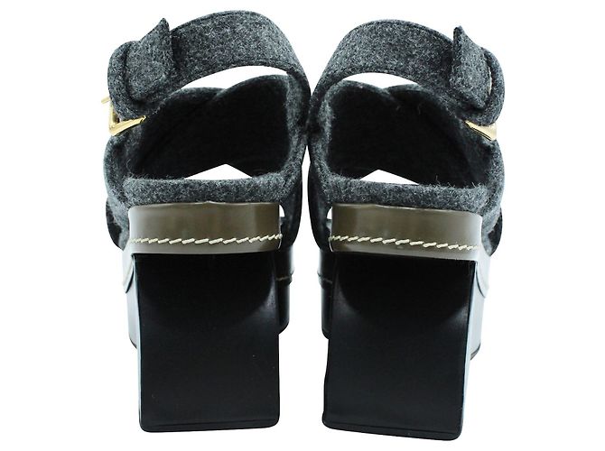 Marni Zeppe in feltro grigio scuro - vista 4