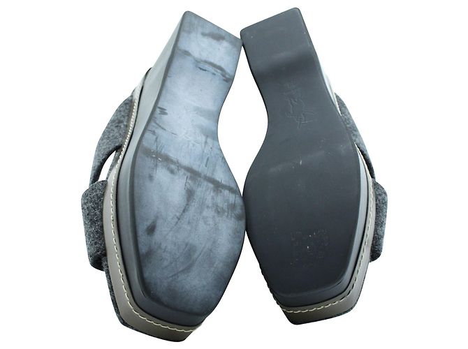 Marni Zeppe in feltro grigio scuro - vista 5