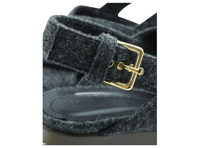 Marni Zeppe in feltro grigio scuro - vista 6