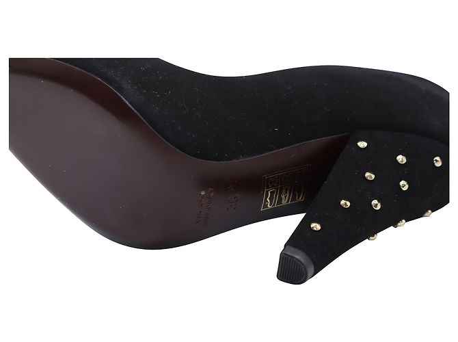 Décolleté Mulberry con borchie e nappa in camoscio nero - vista 6