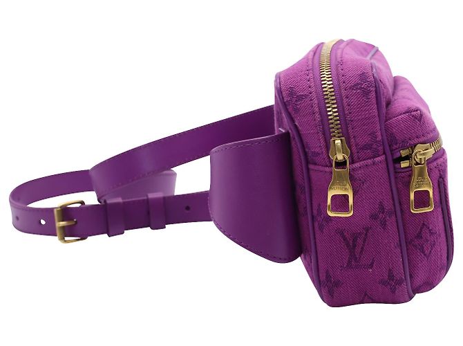 Bolsa Louis Vuitton Outdoor em Denim Monogram Roxo - vista 2