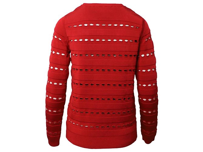 Herve Leger Stretch-Knit vendaje Jersey en rayón rojo Roja - vista 3