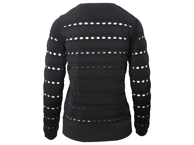 Herve Leger Stretch-Knit vendaje Jersey en rayón negro - vista 2