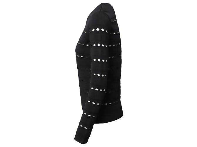 Herve Leger Stretch-Knit vendaje Jersey en rayón negro - vista 3