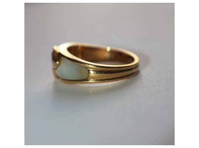 Anello Mauboussin Nadia in oro giallo e madreperla con rubini D'oro - vista 3