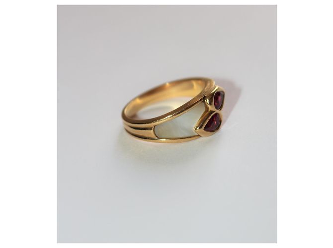Anello Mauboussin Nadia in oro giallo e madreperla con rubini D'oro - vista 5