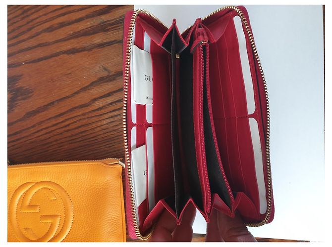 Gucci Brieftasche Rot Stoff - Ansicht 3