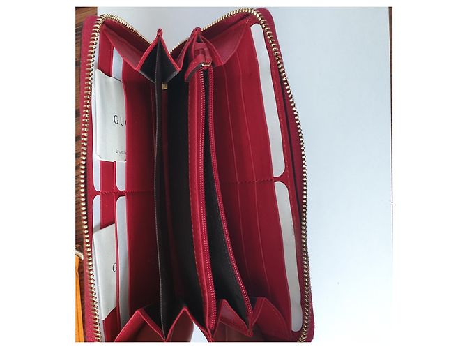 Gucci Brieftasche Rot Stoff - Ansicht 4