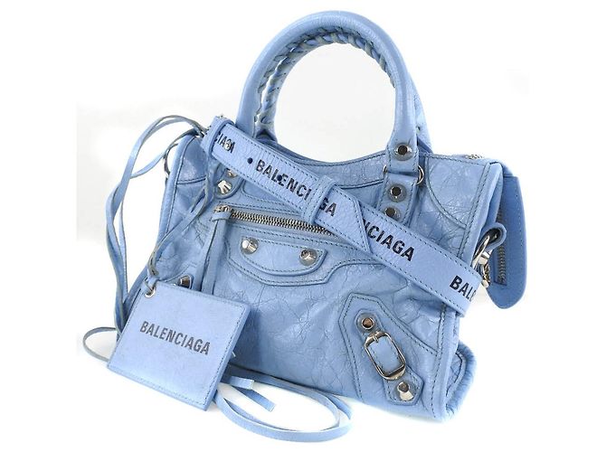 Balenciaga city mini Blu - vista 6