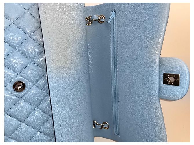 Timeless Chanel Jumbo classico senza tempo Blu chiaro - vista 7