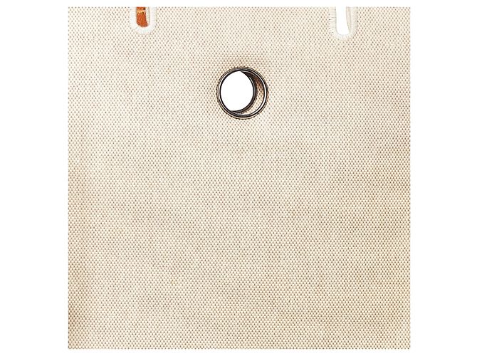 Hermès Zaino Hermes in tela bianca Herbag Bianco Arancione - vista 11