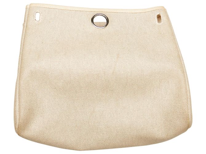 Hermès Zaino Hermes in tela bianca Herbag Bianco Arancione - vista 13