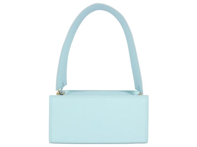 Jacquemus Borsa A Tracolla Le Rectangle Da Donna In Pelle Turchese - vista 3