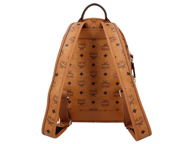 Zaino MCM da donna con borchie laterali Stark in Visetos marrone - vista 3