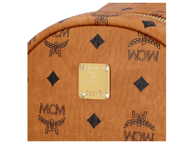 Zaino MCM da donna con borchie laterali Stark in Visetos marrone - vista 4