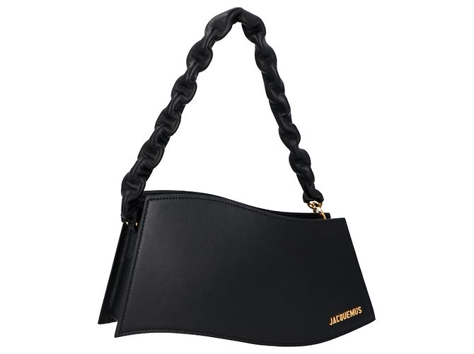 Jacquemus Borsa A Tracolla La Vague Da Donna In Pelle Nera - vista 2