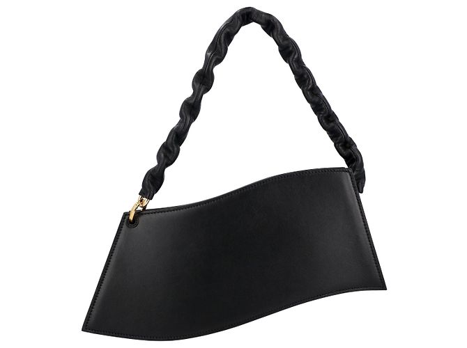 Jacquemus Borsa A Tracolla La Vague Da Donna In Pelle Nera - vista 3