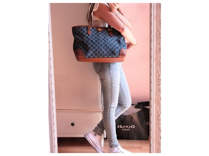 GUCCI Borsa Cabas Ophidia Denim - vista 11