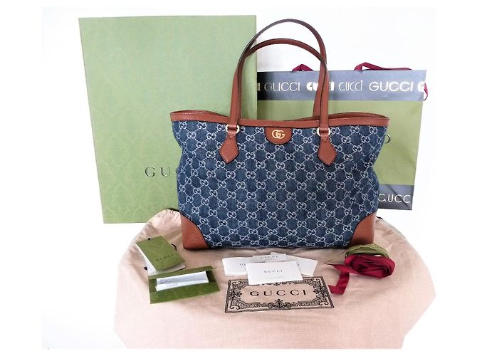 GUCCI Borsa Cabas Ophidia Denim - vista 2